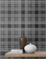 SG10010 rad plaid peel and stick removable wallpaper decor from The Sojourn Collection by Stacy Garcia Home
