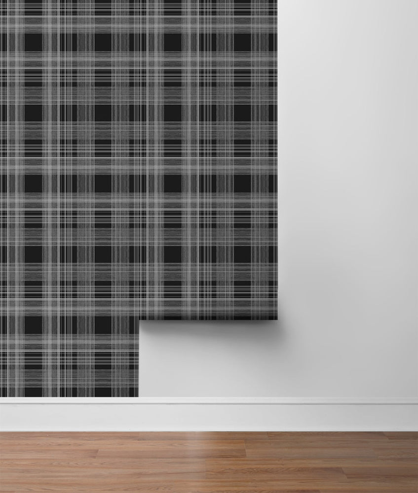 SG10010 rad plaid peel and stick removable wallpaper roll from The Sojourn Collection by Stacy Garcia Home