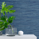 SG10202 faux grasscloth peel and stick removable wallpaper decor from The Sojourn Collection by Stacy Garcia Home