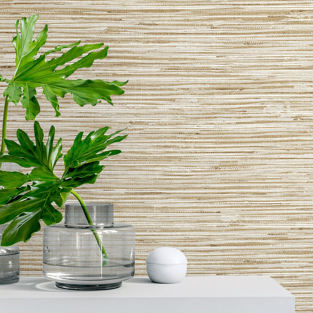 
                  
                    SG10203 faux grasscloth peel and stick removable wallpaper decor from The Sojourn Collection by Stacy Garcia Home
                  
                