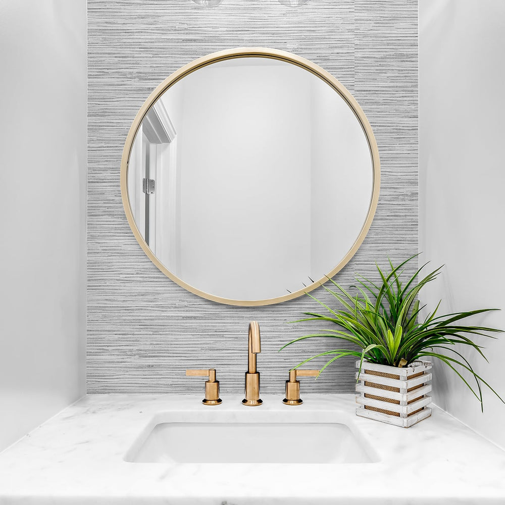 
                  
                    SG10208 faux grasscloth peel and stick removable wallpaper bathroom from The Sojourn Collection by Stacy Garcia Home
                  
                