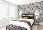SG10301 Palma botanical peel and stick wallpaper bedroom from the Sojourn Collection by Stacy Garcia Home