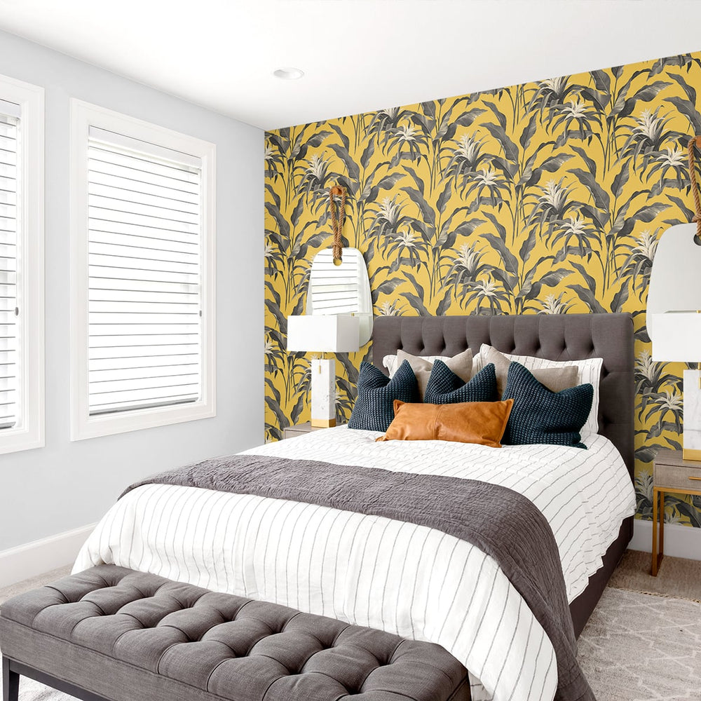 
                  
                    SG10305 Palma botanical peel and stick wallpaper bedroom from the Sojourn Collection by Stacy Garcia Home
                  
                