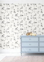 SG10400 best in show dog peel and stick removable wallpaper nursery from the Sojourn collection by Stacy Garcia Home