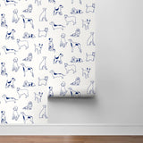 SG10402 best in show dog peel and stick removable wallpaper roll from the Sojourn collection by Stacy Garcia Home