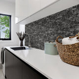 SG10500 Interference abstract peel and stick removable wallpaper laundry room from The Sojourn Collection by Stacy Garcia Home