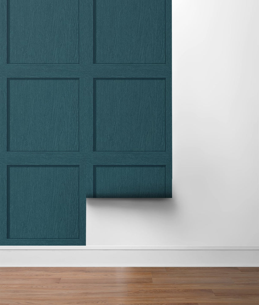 SG10704 square away faux wood peel and stick wallpaper roll from The Sojourn Collection by Stacy Garcia Home