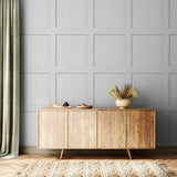 SG10708 square away faux wood peel and stick wallpaper entryway from The Sojourn Collection by Stacy Garcia Home
