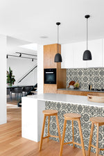 SG10800 Augustine geometric peel and stick removable wallpaper kitchen from The Sojourn Collection by Stacy Garcia Home