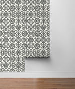 SG10800 Augustine geometric peel and stick removable wallpaper roll from The Sojourn Collection by Stacy Garcia Home