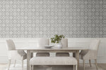 SG10806 Augustine geometric peel and stick removable wallpaper dining room from The Sojourn Collection by Stacy Garcia Home