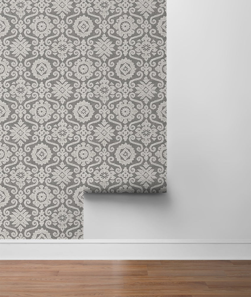 SG10806 Augustine geometric peel and stick removable wallpaper roll from The Sojourn Collection by Stacy Garcia Home