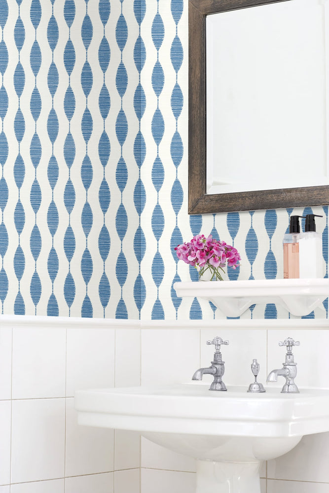 SG10902 Ditto geometric peel and stick removable wallpaper bathroom from The Sojourn Collection by Stacy Garcia Home