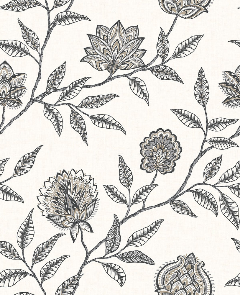 Jaclyn Floral Peel and Stick Removable Wallpaper