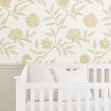 SG11005 Jaclyn floral peel and stick removable wallpaper nursery from The Sojourn Collection by Stacy Garcia Home
