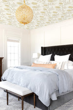 SG11005 Jaclyn floral peel and stick removable wallpaper bedroom from The Sojourn Collection by Stacy Garcia Home