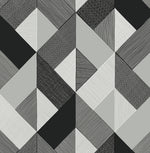 SG11100 Marquetry geometric peel and stick wallpaper from The Sojourn Collection by Stacy Garcia Home