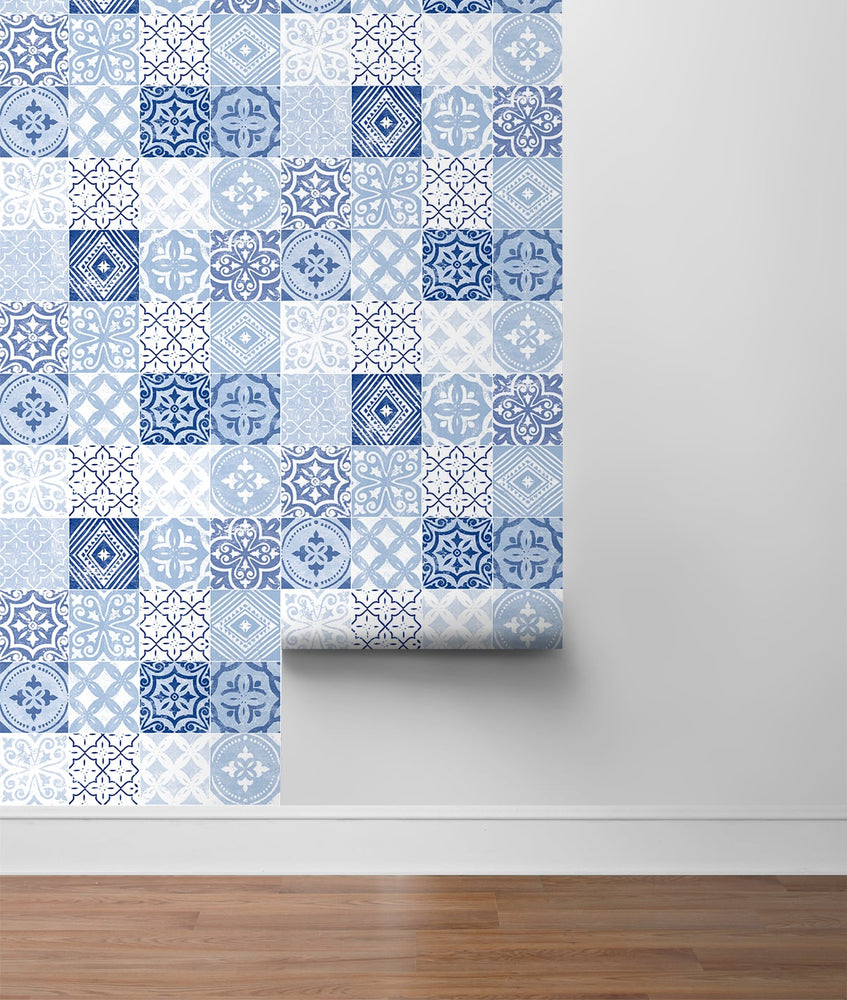 SG11202 tilework peel and stick removable wallpaper roll from The Sojourn Collection by Stacy Garcia Home