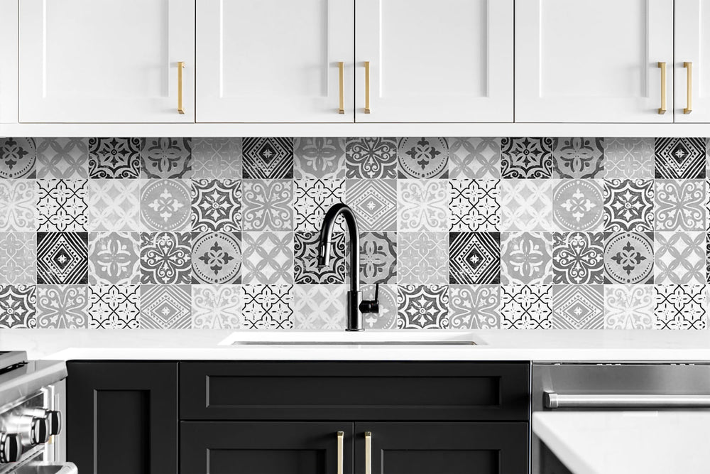 SG11210 tilework peel and stick removable wallpaper kitchen from The Sojourn Collection by Stacy Garcia Home