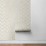SG11300 herringbone inlay peel and stick removable wallpaper roll from Stacy Garcia Home
