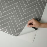 SG11307 herringbone inlay peel and stick removable wallpaper self adhesive from Stacy Garcia Home