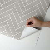 SG11308 herringbone inlay peel and stick removable wallpaper removable from Stacy Garcia Home
