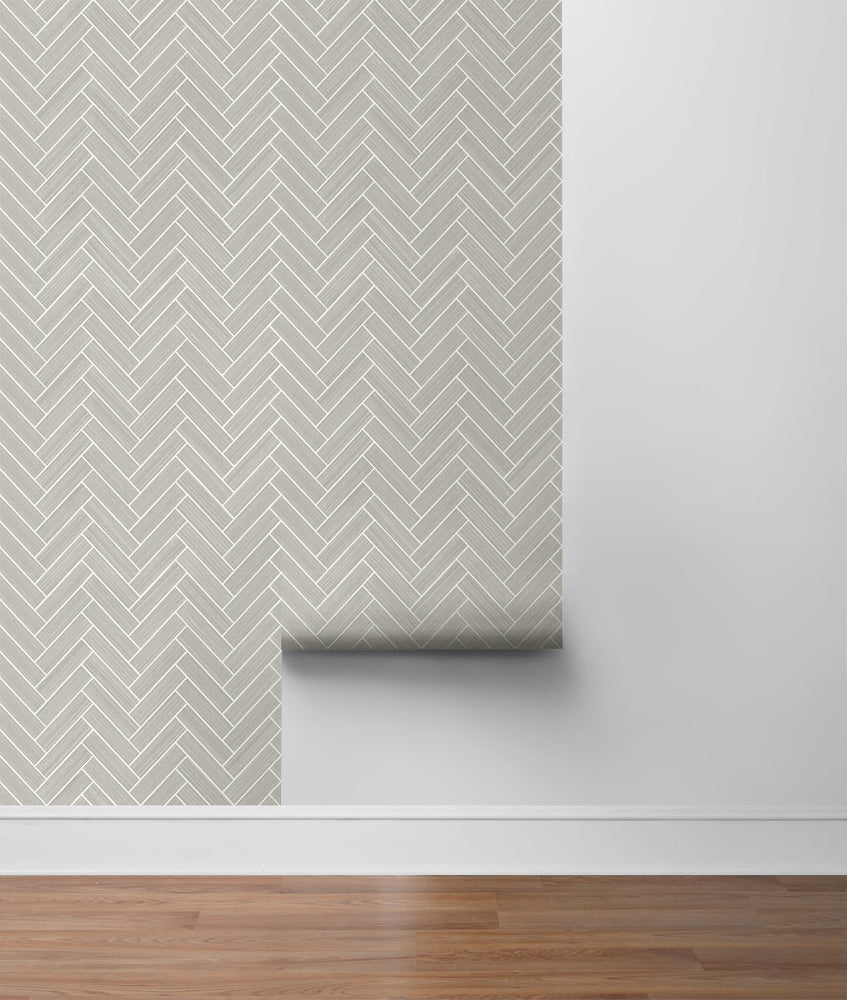 SG11308 herringbone inlay peel and stick removable wallpaper temporary from Stacy Garcia Home