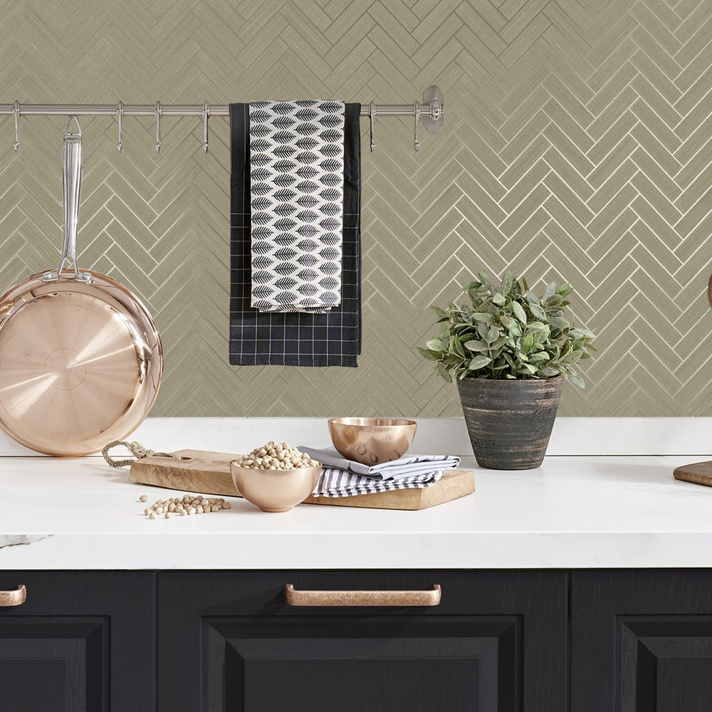 
                  
                    SG11313 herringbone inlay peel and stick removable wallpaper kitchen from Stacy Garcia Home
                  
                