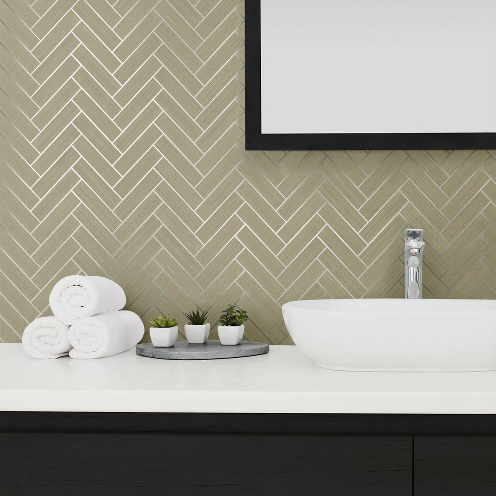 
                  
                    SG11313 herringbone inlay peel and stick removable wallpaper bathroom from Stacy Garcia Home
                  
                