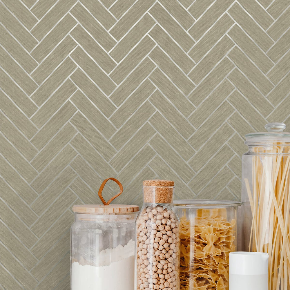 
                  
                    SG11313 herringbone inlay peel and stick removable wallpaper backsplash from Stacy Garcia Home
                  
                