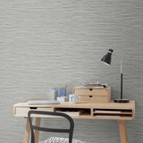 SG11407 Saybrook faux rushcloth peel and stick wallpaper office from Stacy Garcia