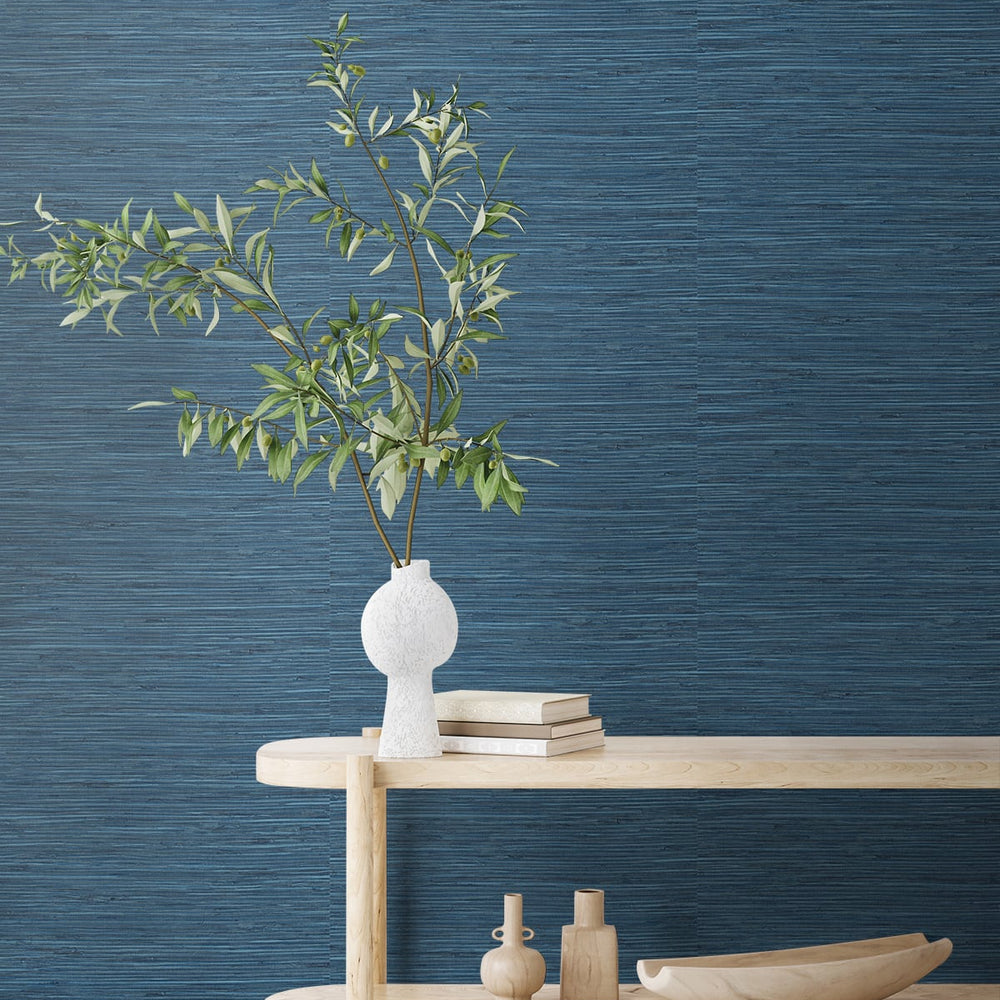 
                  
                    SG11412 Saybrook faux rushcloth peel and stick wallpaper accent from Stacy Garcia
                  
                