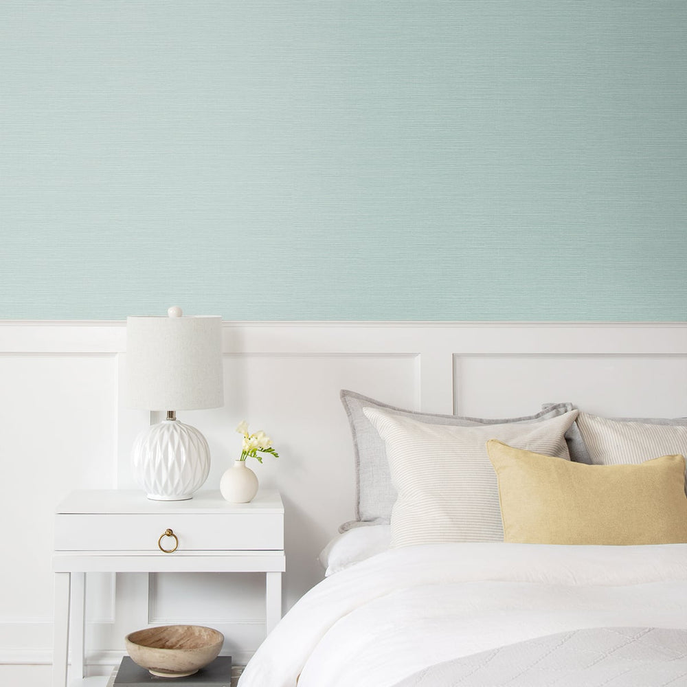 
                  
                    SG11502 seaside faux sisal peel and stick wallpaper bedroom from Stacy Garcia Home
                  
                