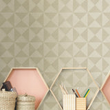 SG11703 geo inlay geometric peel and stick wallpaper office from Stacy Garcia Home