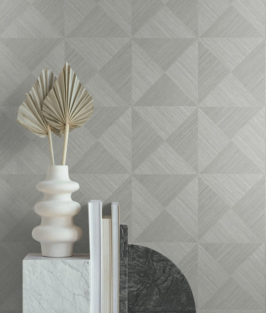 SG11708 geo inlay geometric peel and stick wallpaper decor from Stacy Garcia Home