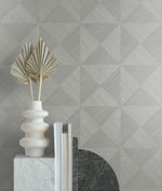 SG11708 geo inlay geometric peel and stick wallpaper decor from Stacy Garcia Home