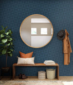 SG11712 geo inlay geometric peel and stick wallpaper entryway from Stacy Garcia Home