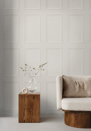 Peel and stick wallpaper SG11800 living room faux wood panel from Stacy Garcia Home