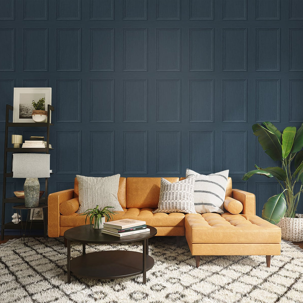 
                  
                    Peel and stick wallpaper SG11802 family room faux wood panel from Stacy Garcia Home
                  
                