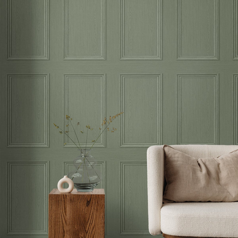 
                  
                    Peel and stick wallpaper SG11804 living room faux wood panel from Stacy Garcia Home
                  
                