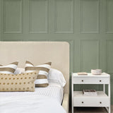 Peel and stick wallpaper SG11804 bedroom faux wood panel from Stacy Garcia Home