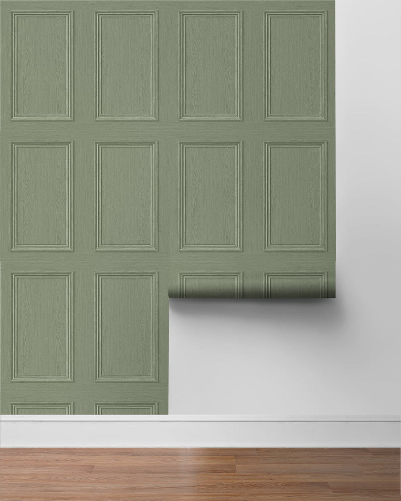 Peel and stick wallpaper SG11804 roll faux wood panel from Stacy Garcia Home