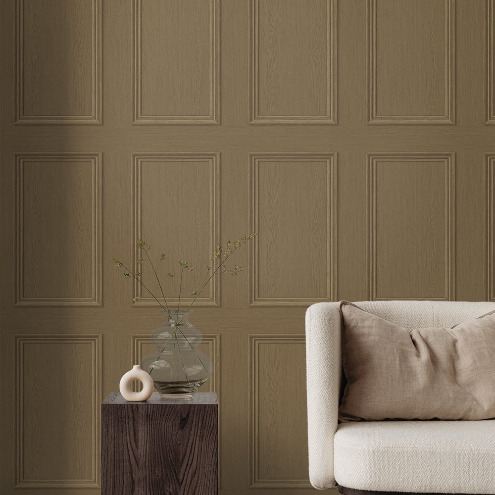 
                  
                    Peel and stick wallpaper SG11806 living room faux wood panel from Stacy Garcia Home
                  
                