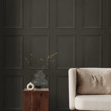 Peel and stick wallpaper SG11810 living room faux wood panel from Stacy Garcia Home