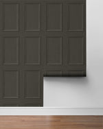 Peel and stick wallpaper SG11810 roll faux wood panel from Stacy Garcia Home