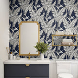 Birds of paradise peel and stick wallpaper bathroom SG11902 from Stacy Garcia Home