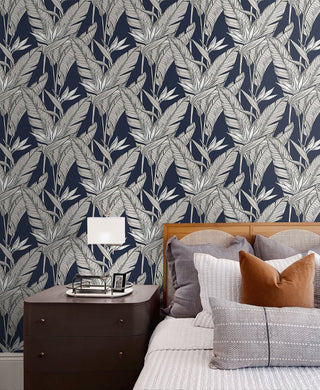 Birds of paradise peel and stick wallpaper bedroom SG11902 from Stacy Garcia Home