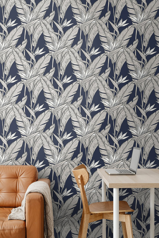 Birds of paradise peel and stick wallpaper decor SG11902 from Stacy Garcia Home