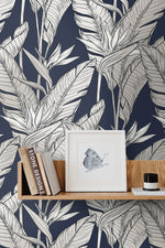 Birds of paradise peel and stick wallpaper accent SG11902 from Stacy Garcia Home