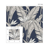 Birds of paradise peel and stick wallpaper scale SG11902 from Stacy Garcia Home
